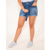Shorts Jeans Atacado c/ Cinto-Laço Feminino Revanche Laus Azul Frente 2