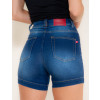Shorts Jeans Atacado Cintura Alta Feminino Revanche Prague Azul Costas