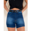 Shorts Jeans Atacado Cintura Alta Feminino Revanche Prague Azul 