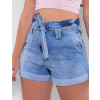 Shorts Jeans Atacado Clochard Feminino Revanche Herzegovina Azul Lado Zoom