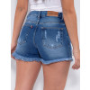 Shorts Jeans Atacado Feminina Revanche Lorayne Azul Detalhe Costas