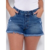 Shorts Jeans Atacado Feminina Revanche Lorayne Azul Detalhe Frente