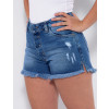 Shorts Jeans Atacado Feminina Revanche Lorayne Azul Detalhe Lado