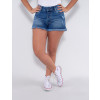 Shorts Jeans Atacado Feminina Revanche Lorayne Azul Frente
