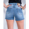 Shorts Jeans Atacado Feminino Revanche Angel Azul Detalhe Costas