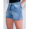 Shorts Jeans Atacado Feminino Revanche Angel Azul Detalhe Frente