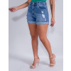 Shorts Jeans Atacado Feminino Revanche Carmen Azul Lateral