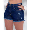 Shorts Jeans Atacado Feminino Revanche Chantal Azul Detalhe
