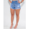 Shorts Jeans Atacado Feminino Revanche Domenique Azul Frente