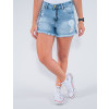 Shorts Jeans Atacado Feminino Revanche Etoile Azul Frente