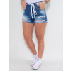 Shorts Jeans Atacado Feminino Revanche Faustine Azul Frente