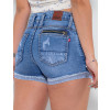 Shorts Jeans Atacado Feminino Revanche Francine Azul Detalhe Costas