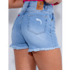 Shorts Jeans Atacado Feminino Revanche Jordana Azul Detalhe Costas