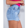 Shorts Jeans Atacado Feminino Revanche Jordana Azul Detalhe Lateral