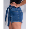 Shorts Jeans Atacado Feminino Revanche Larissa Azul Detalhe Lateral