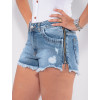 Shorts Jeans Atacado Feminino Revanche Leonela Azul Detalhe Frente