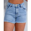 Shorts Jeans Atacado Feminino Revanche Liara Azul Detalhe Frente