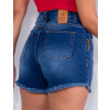 Shorts Jeans Atacado Feminino Revanche Mah Azul Detalhe Bolso Costas
