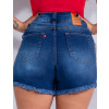 Shorts Jeans Atacado Feminino Revanche Mah Azul Detalhe Costas