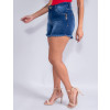Shorts Jeans Atacado Feminino Revanche Mah Azul Detalhe Lateral