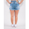Shorts Jeans Atacado Feminino Revanche Margot Azul Costas