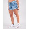 Shorts Jeans Atacado Feminino Revanche Margot Azul Lado