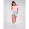 Shorts Jeans Atacado Feminino Revanche Raquella Azul Look