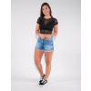 Shorts Jeans Atacado Feminino Revanche Rusti Azul Look