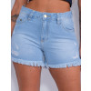 Shorts Jeans Atacado Feminino Revanche Solara Azul Detalhe Frente