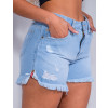 Shorts Jeans Atacado Feminino Revanche Solara Azul Detalhe Lateral