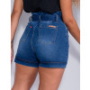 Shorts Jeans Atacado Feminino Revanche Tania Azul Detalhe Costas