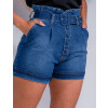 Shorts Jeans Atacado Feminino Revanche Tania Azul Detalhe Lateral