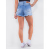 Shorts Jeans Atacado Feminino Revanche Tobago Azul Costas