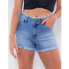 Shorts Jeans Atacado Feminino Revanche Tobago Azul Detalhe