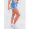 Shorts Jeans Atacado Feminino Revanche Tobago Azul Lado