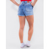 Shorts Jeans Atacado Feminino Revanche Trindade Azul Costas