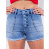 Shorts Jeans Atacado Feminino Revanche Trindade Azul Detalhe