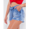 Shorts Jeans Atacado Feminino Revanche Trindade Azul Detalhe Lado