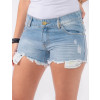 Shorts Jeans Atacado Forro Aparente Feminino Revanche Moresby Frente