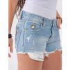 Shorts Jeans Atacado Forro Aparente Feminino Revanche Moresby Lateral