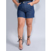 Shorts Jeans Atacado Plus Size Feminina Revanche Giovana Azul Frente