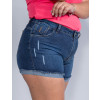 Shorts Jeans Atacado Plus Size Feminina Revanche Liz Azul Lateral