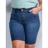 Shorts Jeans Atacado Plus Size Feminino Revanche Emanuelly Detalhe Frente
