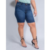 Shorts Jeans Atacado Plus Size Feminino Revanche Emanuelly Azul Lateral