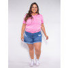 Shorts Jeans Atacado Plus Size Feminino Revanche Mare Azul Look