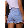 Shorts Jeans Com Dois Botões e Barra Desfiada Atacado Feminino Revanche Kheda Azul