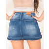 Shorts Saia Jeans Atacado Barra Desmanchada Feminino Revanche Guiné Costas