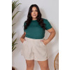 Shorts Alfaiataria Curvy Linen Blend Atacado Feminina Revanche Lúpias