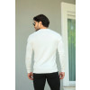 Sueter de Tricot Gola V Atacado Masculina Revanche Nanaimo Off-White