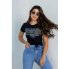 T-Shirt estampada atacado feminina Revanche Kranj Preto